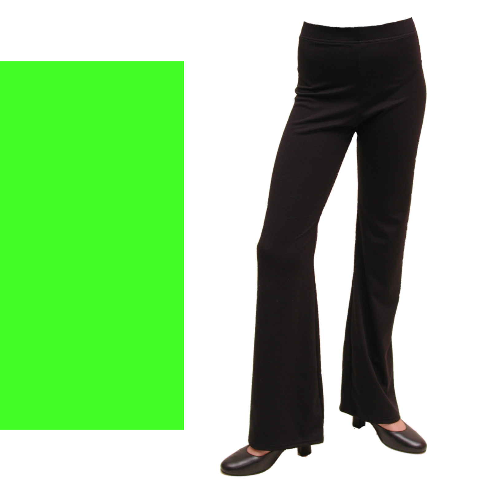 DANNI - FLO GREEN NYLON LYCRA JAZZ PANTS / TROUSERS – Click Dancewear