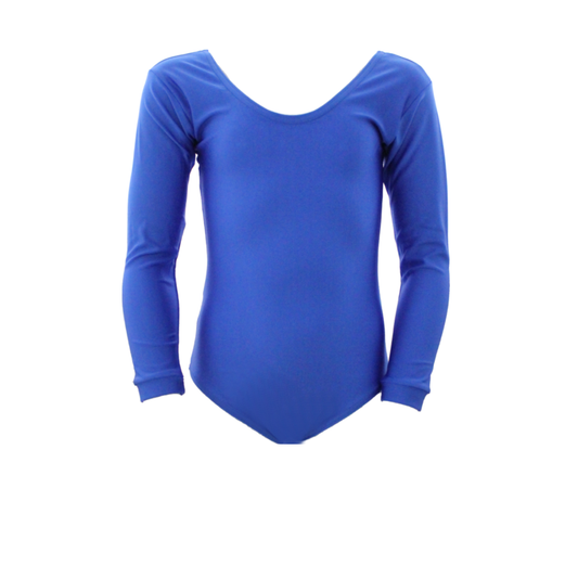 SALE - BETHAN - LYCRA LONG SLEEVE PLAIN FRONT LEOTARD