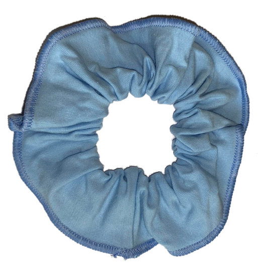 SALE - CSCR - COTTON LYCRA SCRUNCHIES - PALE BLUE