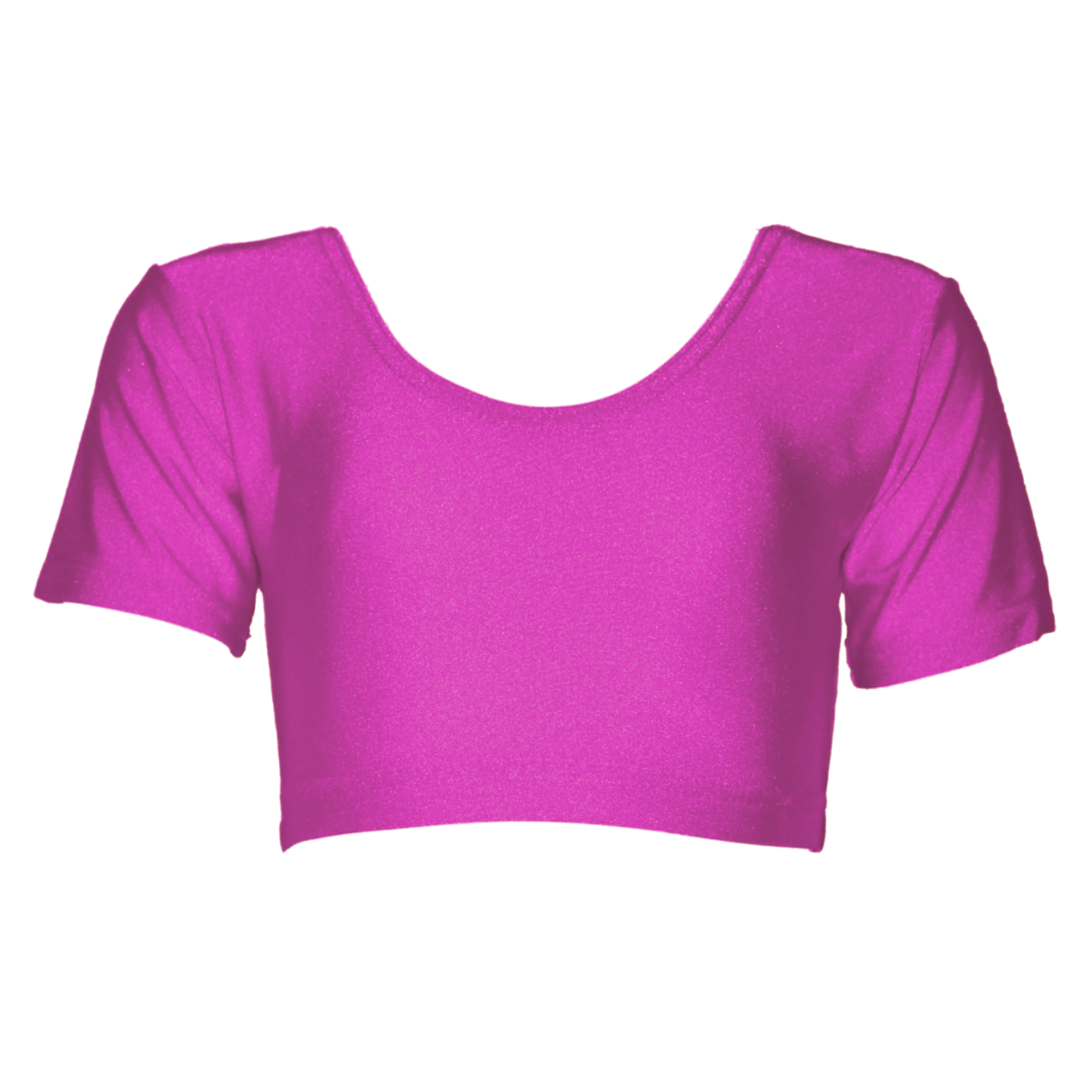 SALE - DONNA - LYCRA SHORT SLEEVE CROP TOP - CERISE