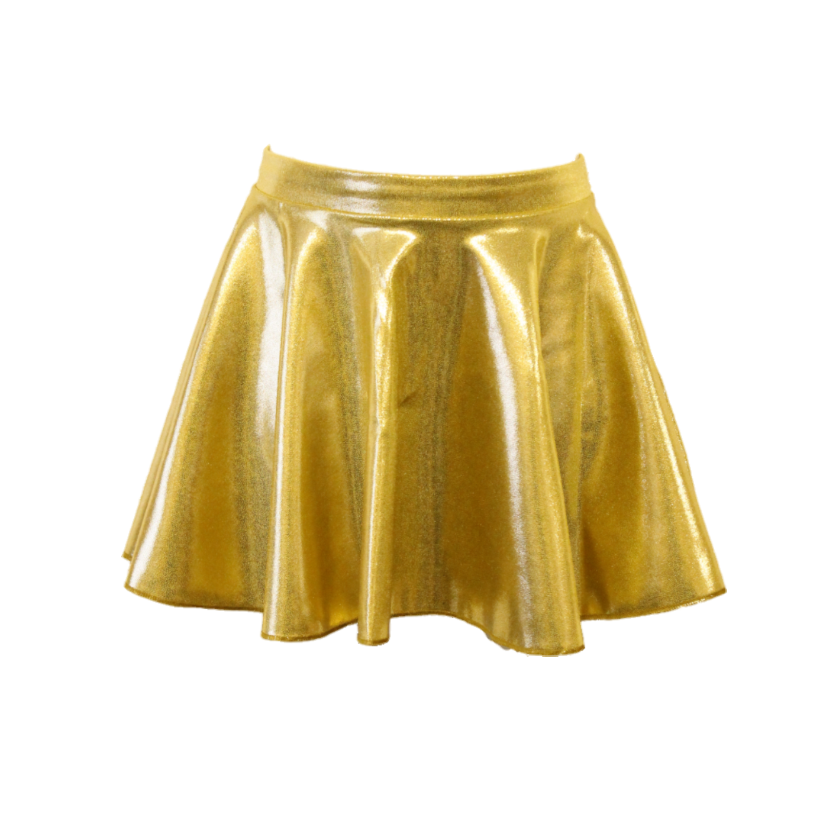 GIRLS CHILDREN'S SHINE SHORT CIRCULAR DANCE/BALLET/DISCO SKIRT PINK OR GOLD - Click Dancewear - 2