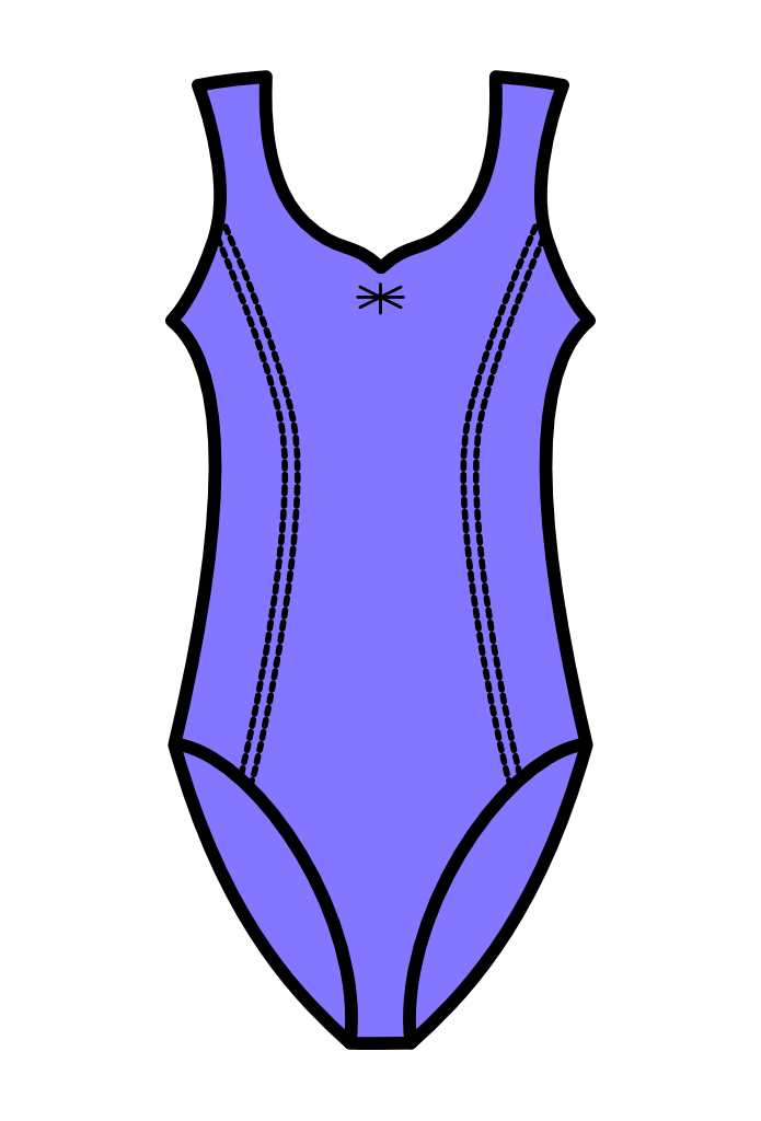 SALE - ELEANOR - IRIS MATT LYCRA SLEEVELESS PINCH FRONT SWEETHEART LEOTARD WITH PRINCESS SEAMS