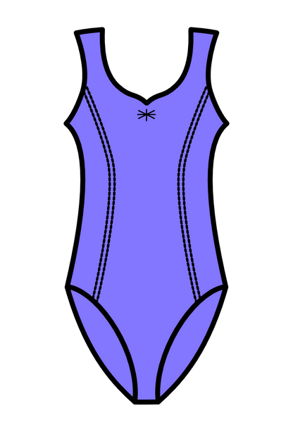 SALE - ELEANOR - IRIS MATT LYCRA SLEEVELESS PINCH FRONT SWEETHEART LEOTARD WITH PRINCESS SEAMS