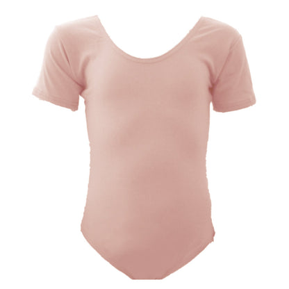 SALE - SHORT SLEEVE COTTON  LEOTARD - ASSORTED BRANDS