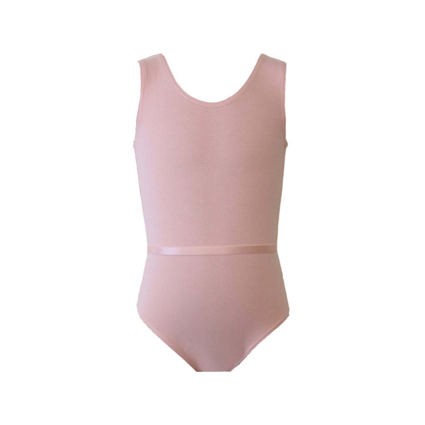 SALE - GRACE - COTTON SLEEVELESS PLAIN FRONT LEOTARD