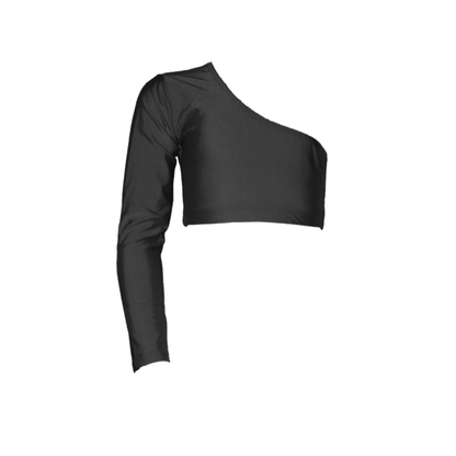 SALE - JESSICA - LYCRA ONE SLEEVE CROP TOP