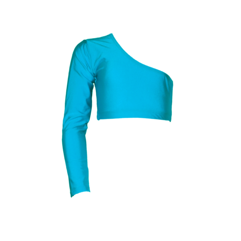 SALE - JESSICA - LYCRA ONE SLEEVE CROP TOP