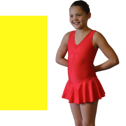 SALE - KATIE - NYLON LYCRA SLEEVELESS SKIRTED LEOTARD - BOLD COLOURS