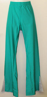 NEW - JADE GREEN FLARED LEG DANCE/DISCO TROUSERS - 32"LEG LARGE ADULT - Click Dancewear - 1