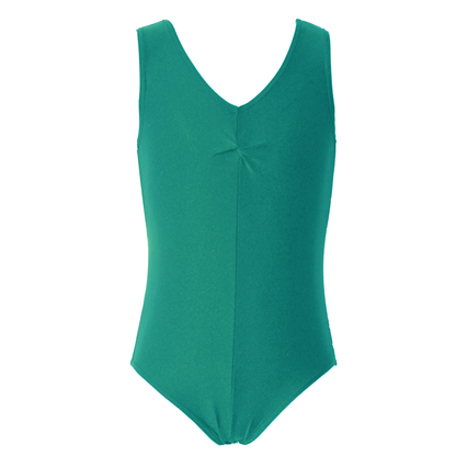 SALE - LOUISE - LYCRA SLEEVELESS GATHERED FRONT LEOTARD