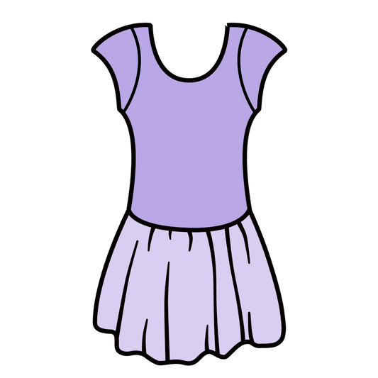 SALE - IMARTHA - LYCRA CAP SLEEVE SKIRTED LEOTARD (MESH SKIRT) - LILAC - SIZE 2