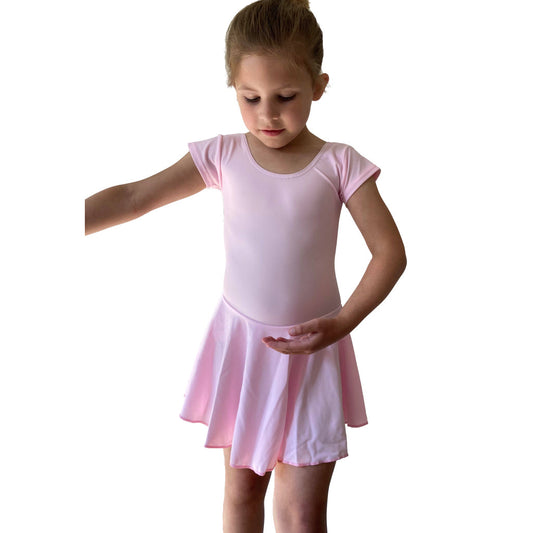 SALE - SADIE - MATT LYCRA CAP SLEEVE SKIRTED LEOTARD (SELF FABRIC SKIRT)