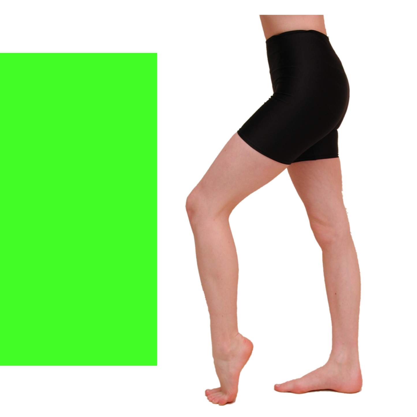 SALE - SAM - NYLON LYCRA THIGH LENGTH SHORTS - NEON & FLUORESCENT