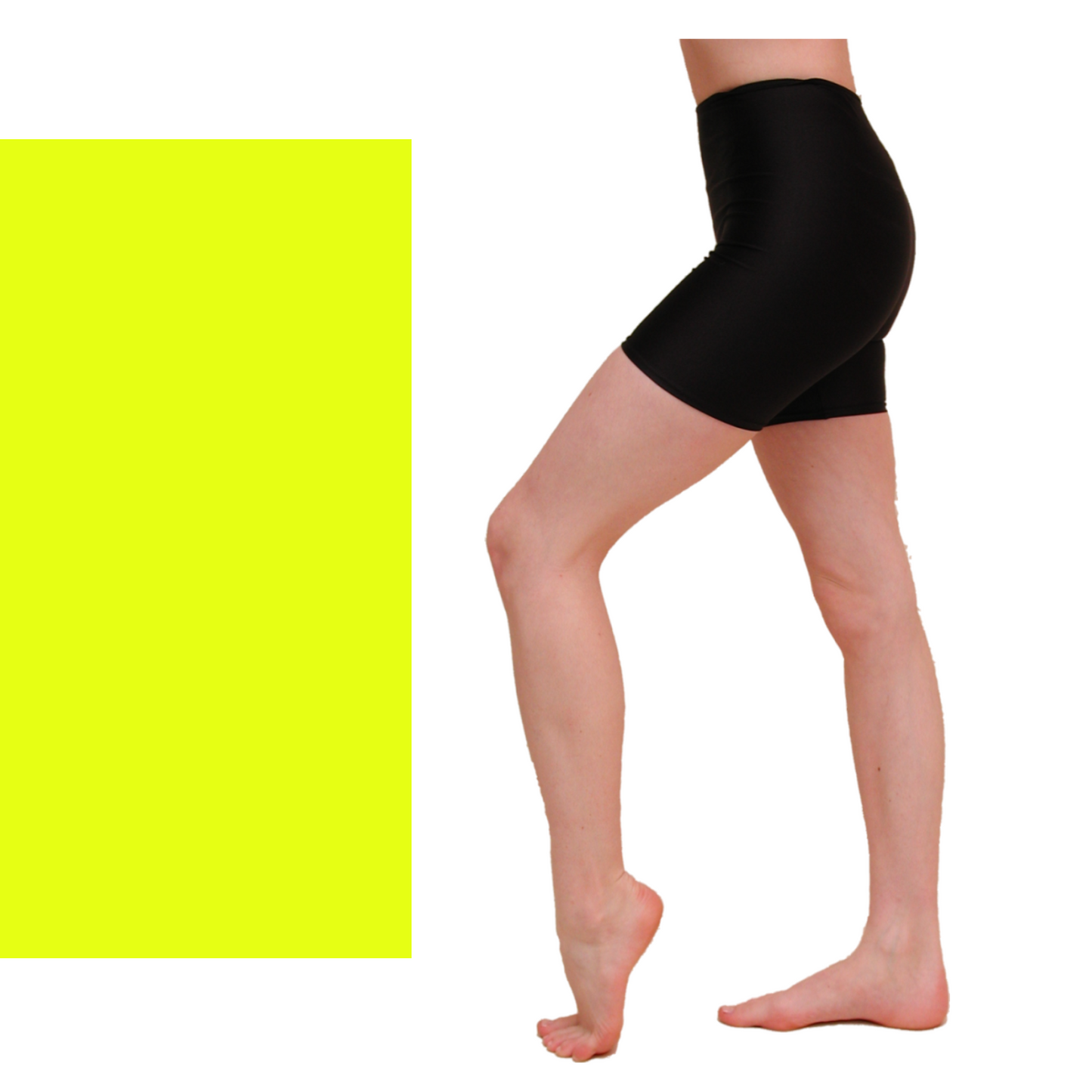 SALE - SAM - NYLON LYCRA THIGH LENGTH SHORTS - NEON & FLUORESCENT