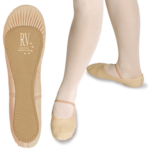 SALE - SS/L - PINK LEATHER BALLET SHOES - EQUIVALENT TO A SIZE 2