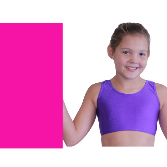 SALE - SUZI - LYCRA SLEEVELESS CROP TOP - LIPSTICK PINK