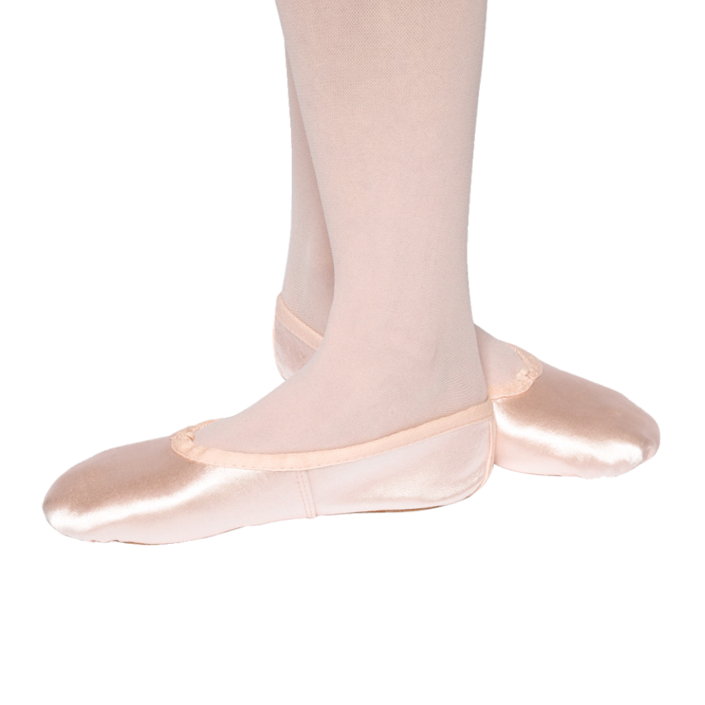 SALE - FULL SOLE PINK SATIN BALLET SHOES - ADULT SIZE 8.5