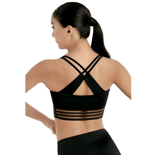 BLACK SHADOW STRIPE CROP TOP Dancewear Balera 