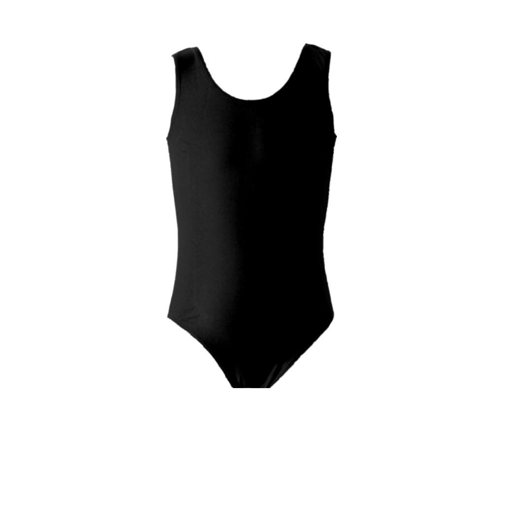 CHARLIE - BABY SIZES - SLEEVELESS PLAIN FRONT LEOTARD Dancewear Dancers World Black 0-3 Months 