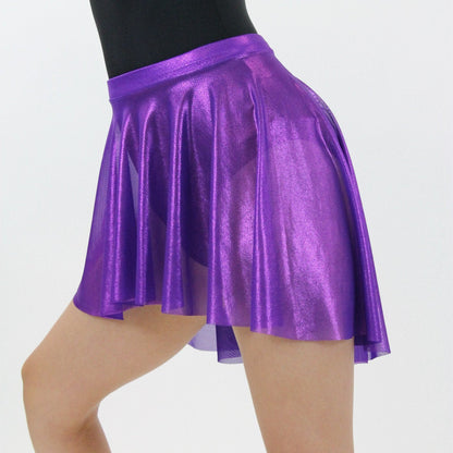 GLEAM - PURPLE SPIRIT NET SHORTER TAPERED SKIRT Dancewear Click Dancewear 