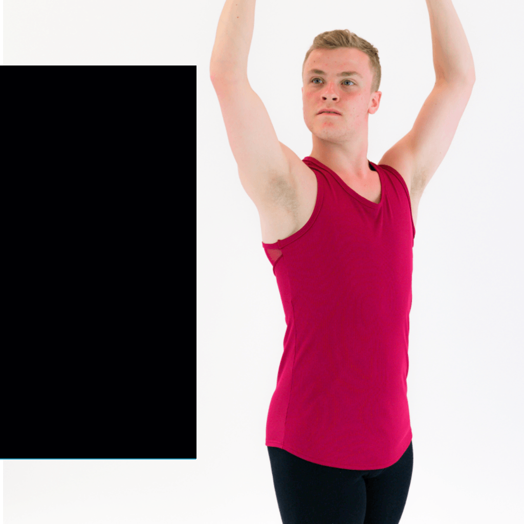 HARRY - RIB BOYS/MENS MESH PANEL TOP Dancewear Click Dancewear 