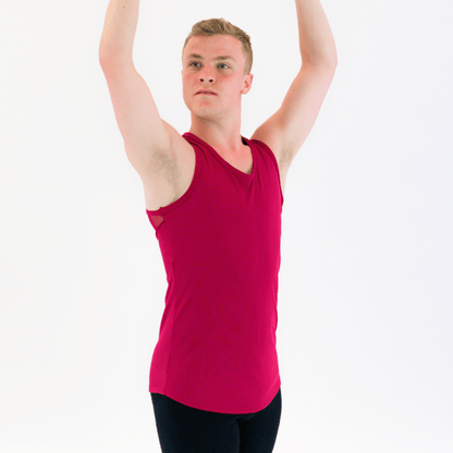 HARRY - RIB BOYS/MENS MESH PANEL TOP Dancewear Click Dancewear 