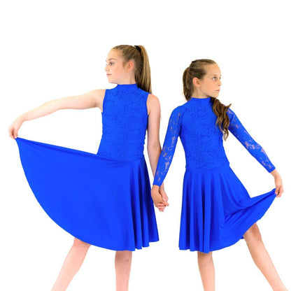 HAZEL - LONG SLEEVE LACE BALLROOM PRACTICE DRESS Dancewear Click Dancewear 