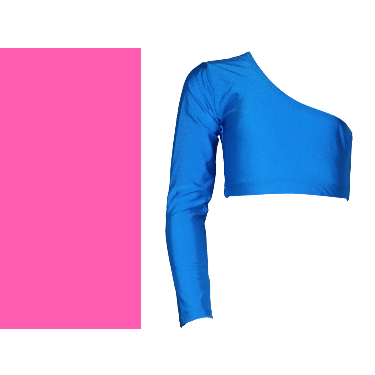 SALE - JESSICA - LYCRA ONE SLEEVE CROP TOP