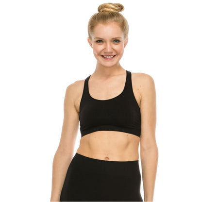 LACE UP BACK SPORTS BRA CROP TOP Dancewear Kurve 