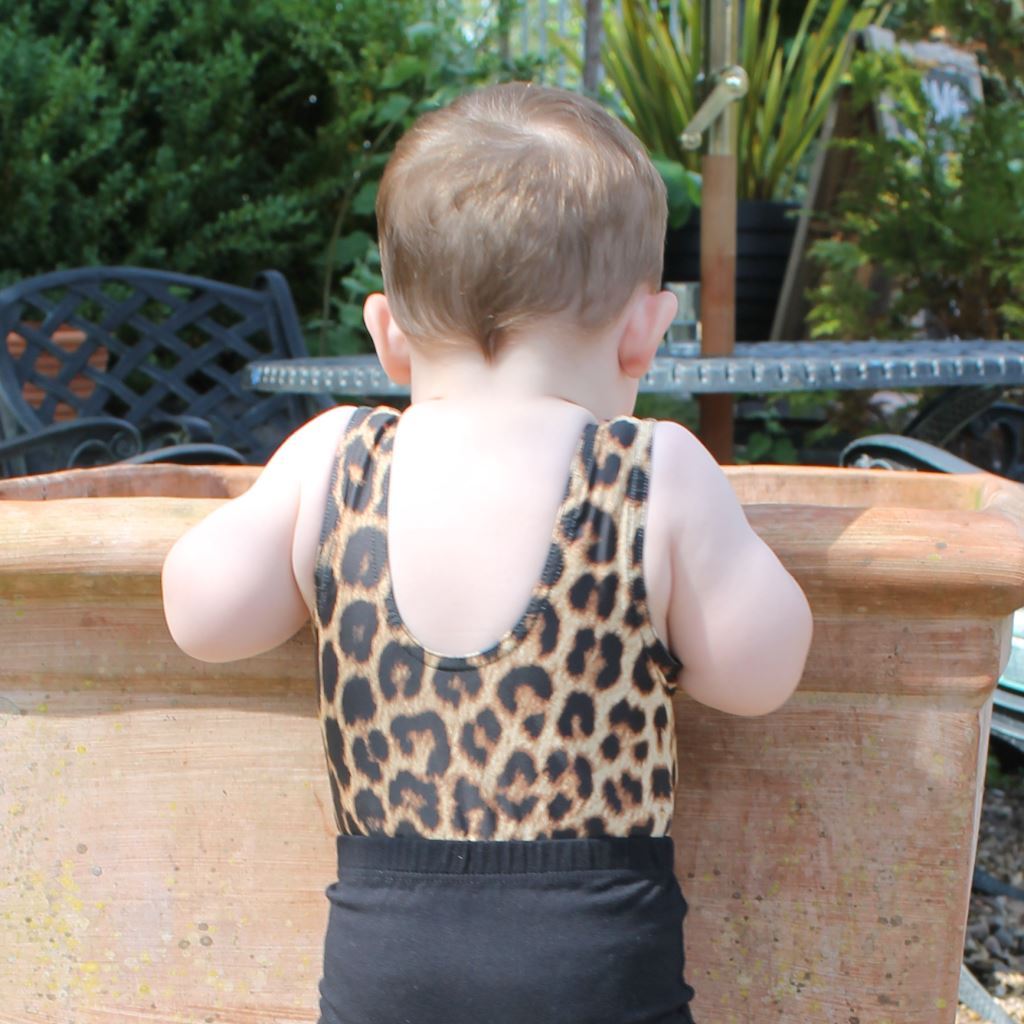 LEOPARD PRINT - BABY SIZES - PLAIN FRONT LEOTARD Dancewear Dancers World 