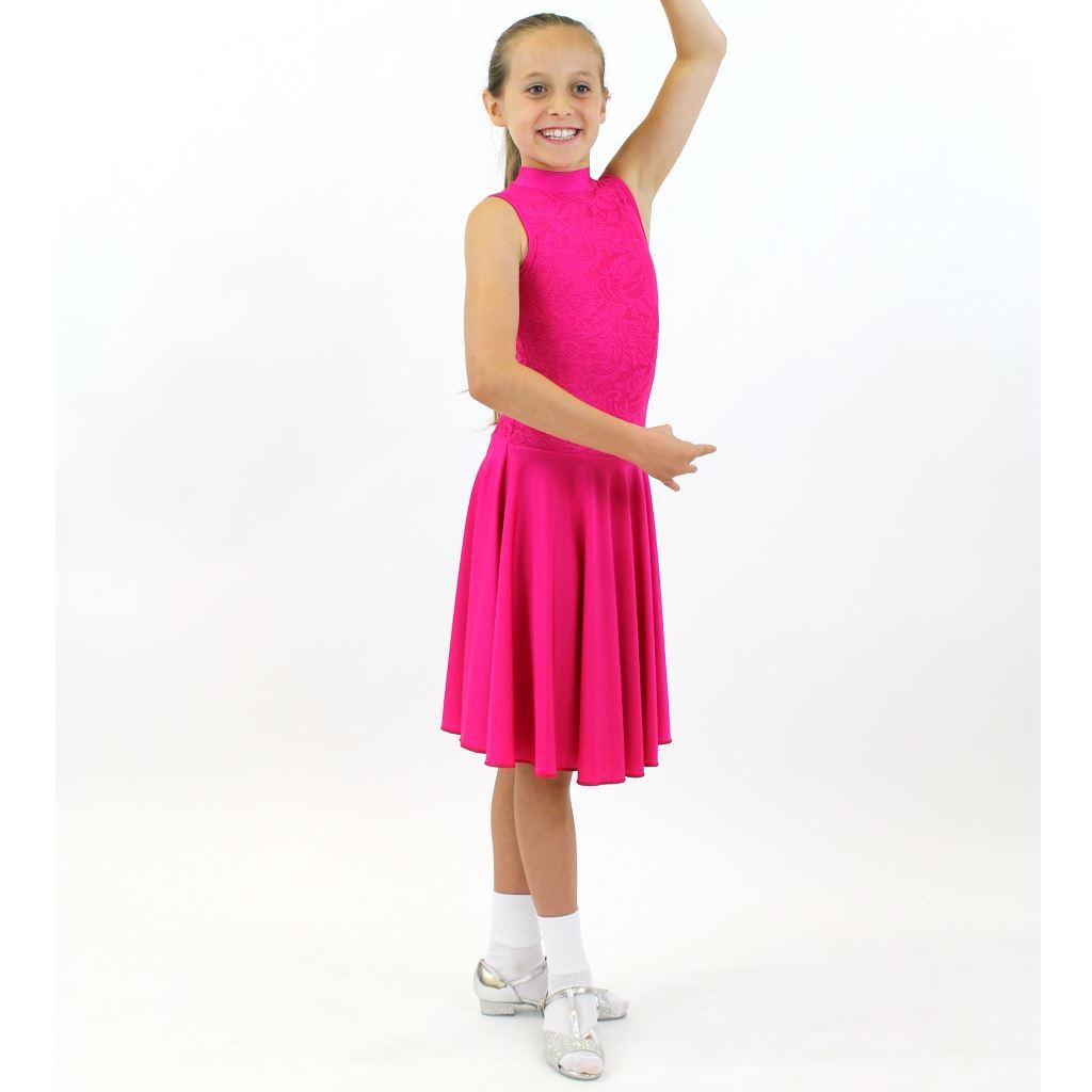 NICOLE - SLEEVELESS LACE BALLROOM PRACTICE DRESS Dancewear Click Dancewear 