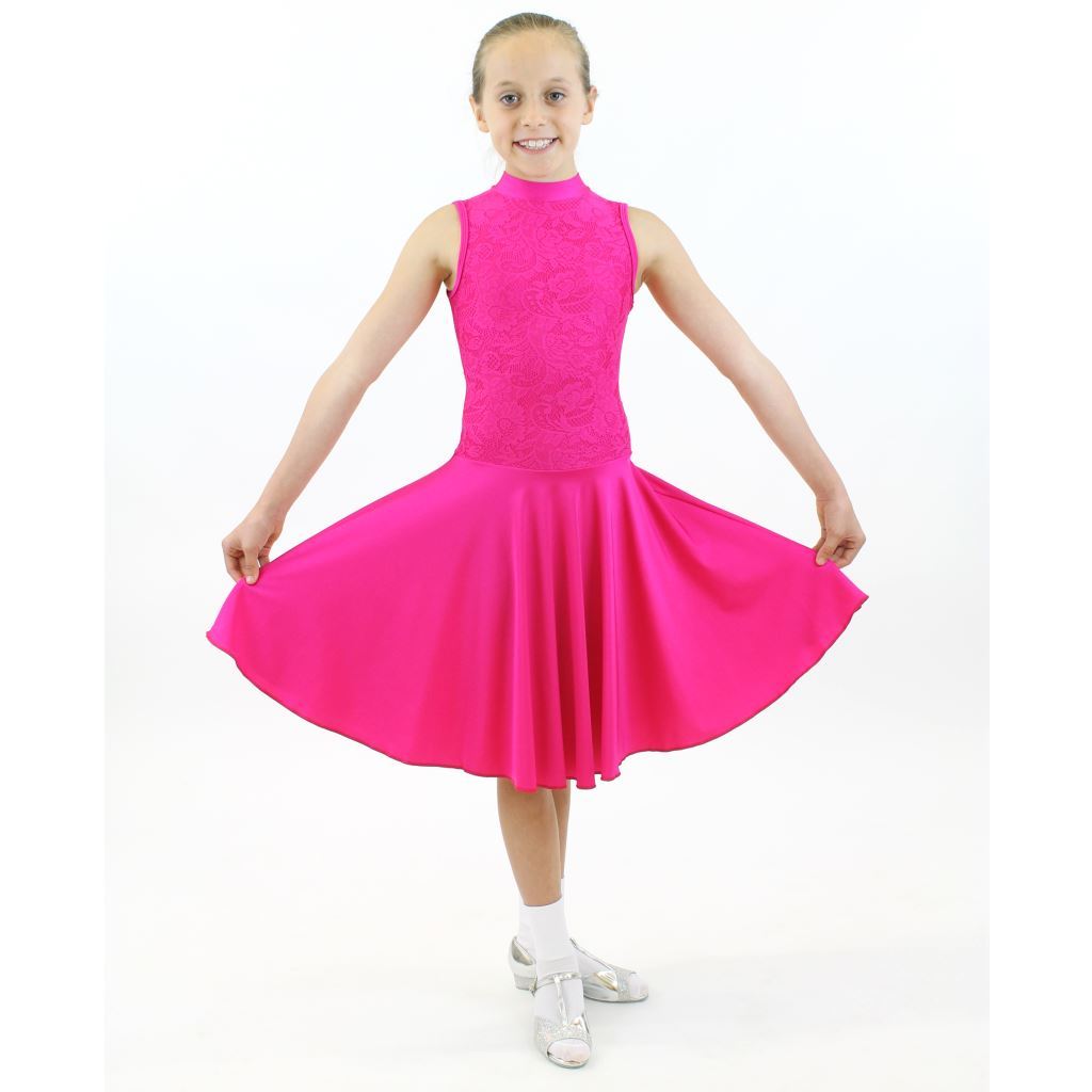 NICOLE - SLEEVELESS LACE BALLROOM PRACTICE DRESS Dancewear Click Dancewear 