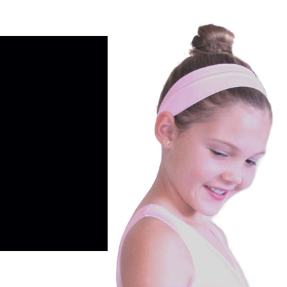 NYLON LYCRA HEADBANDS Accessories Dancers World Black Narrow 1.5" 