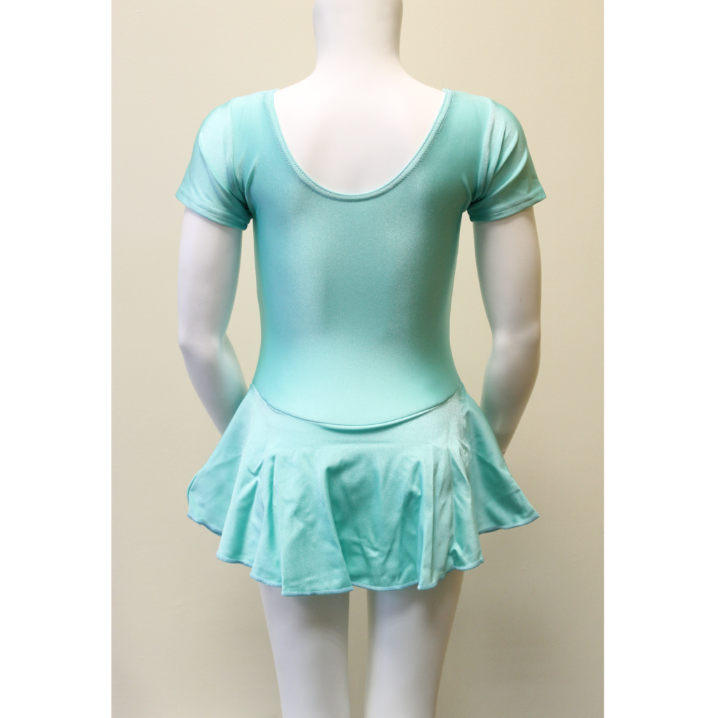 SALE - SOPHIE - LYCRA SHORT SLEEVE SKIRTED LEOTARD - MINT