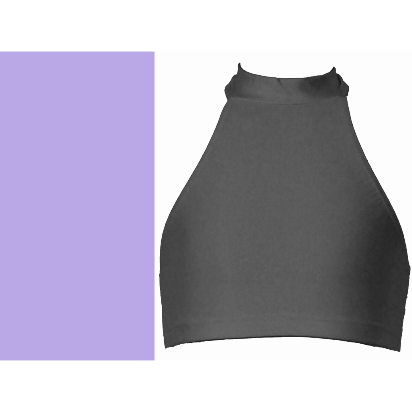 STACEY - POLO NECK HALTER BACK CROP TOP - SIZE 5 Dancewear Click Dancewear Lilac 5 (Size 12-14) 