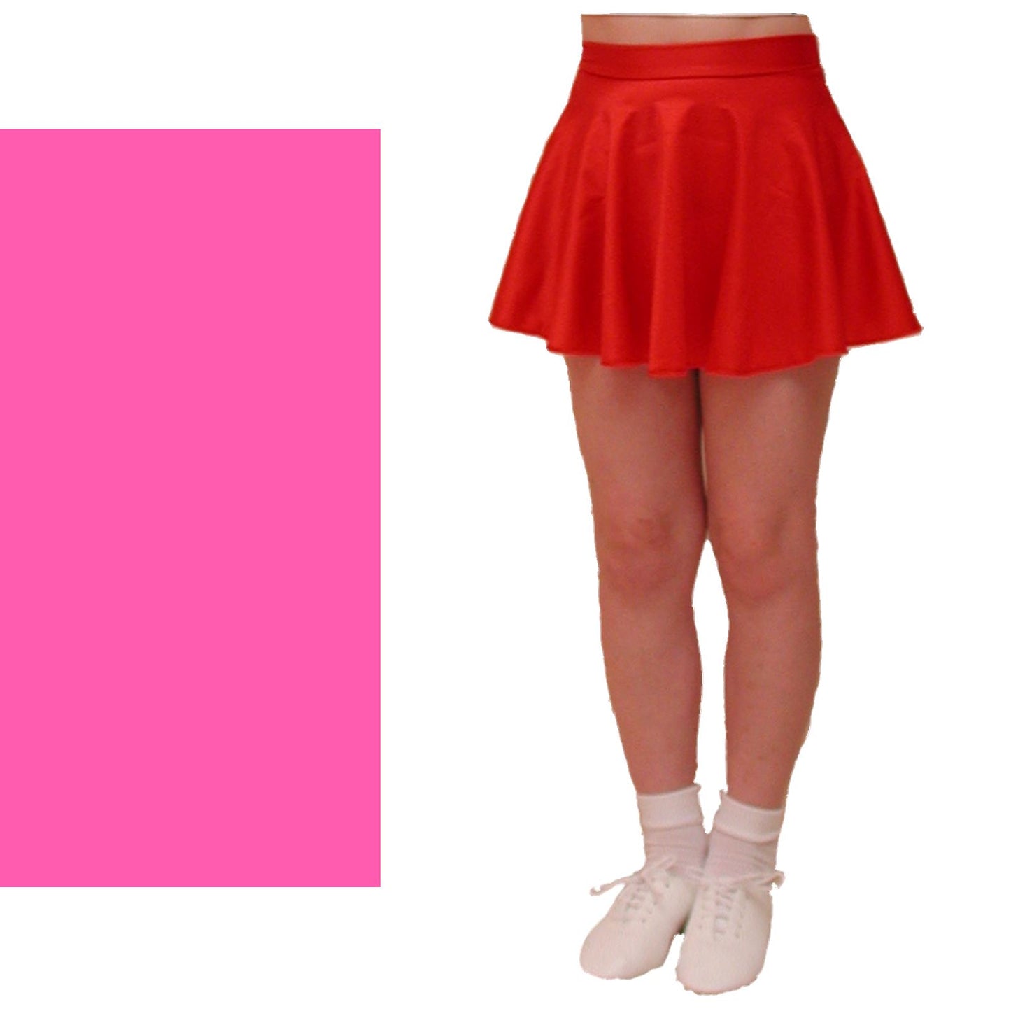 ECS - SHORT CIRCULAR SKIRT Dancewear Dancers World Fluorescent Pink Small Child 